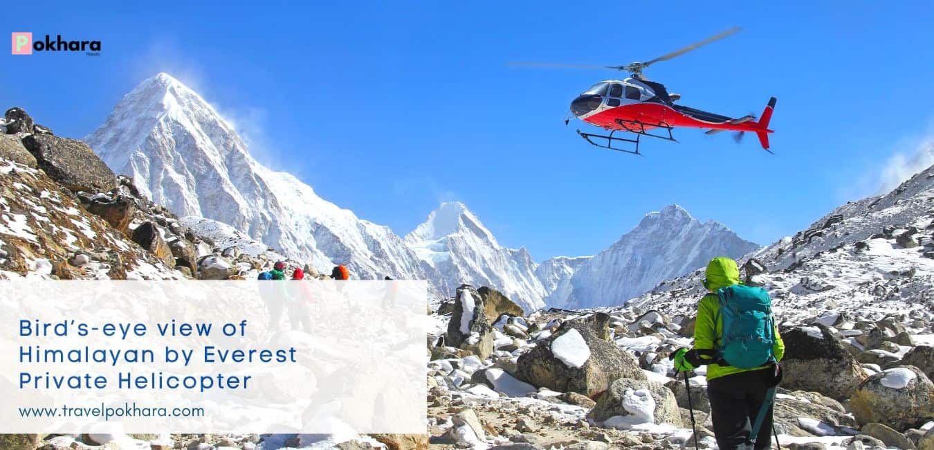 Everest Helicopter and Landing in Kala Patthar